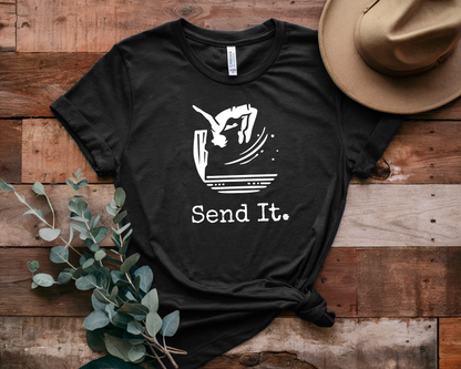 "Send It" Cliff Jumping T-shirt for Cliff Jumpers | Outdoorsy Adventure Lover Shirt