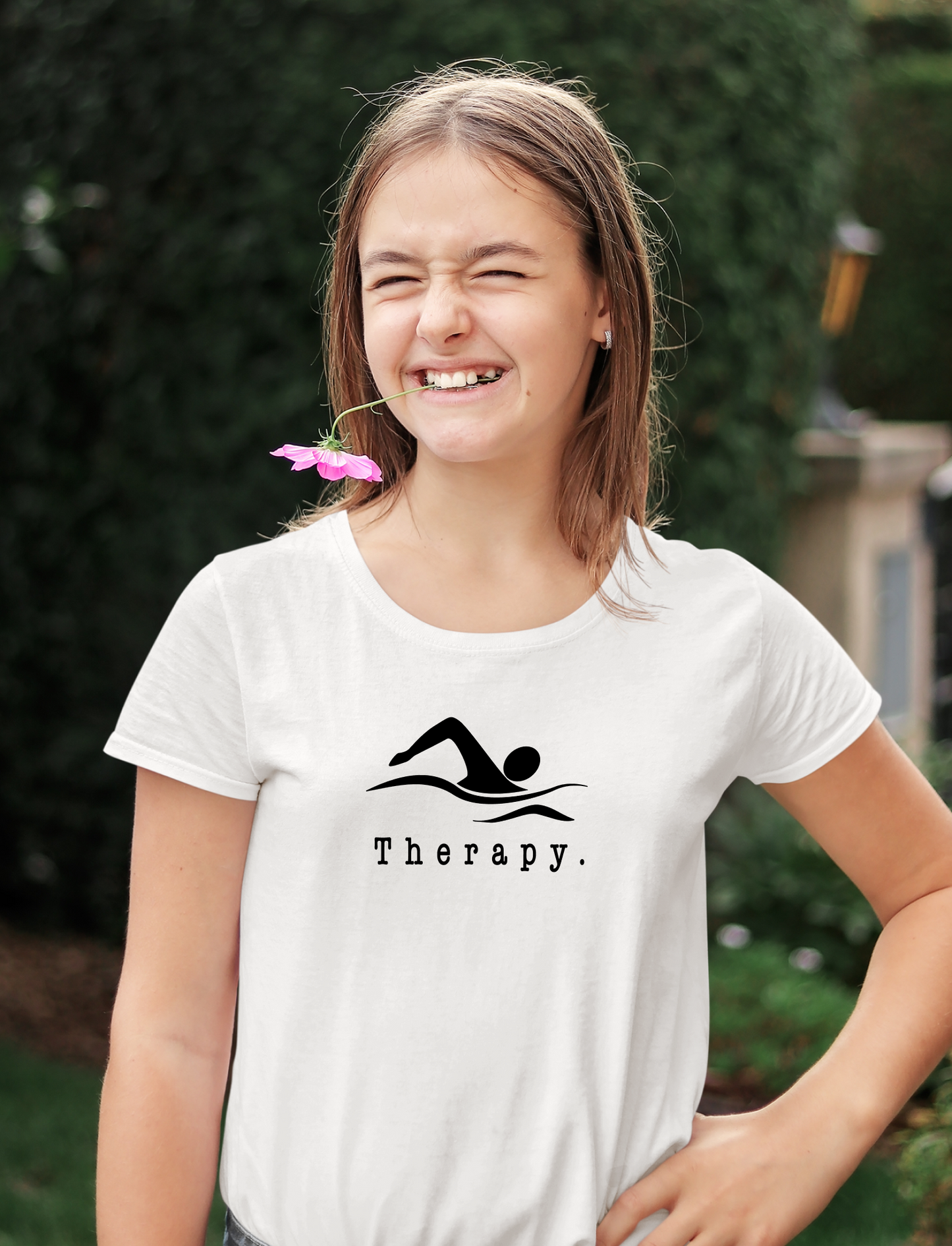 "Therapy" Swimming Shirt | Swim Therapy Design Shirt - Relaxing Swim Tee