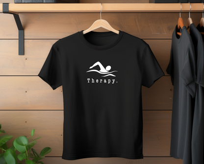 "Therapy" Swimming Shirt | Swim Therapy Design Shirt - Relaxing Swim Tee