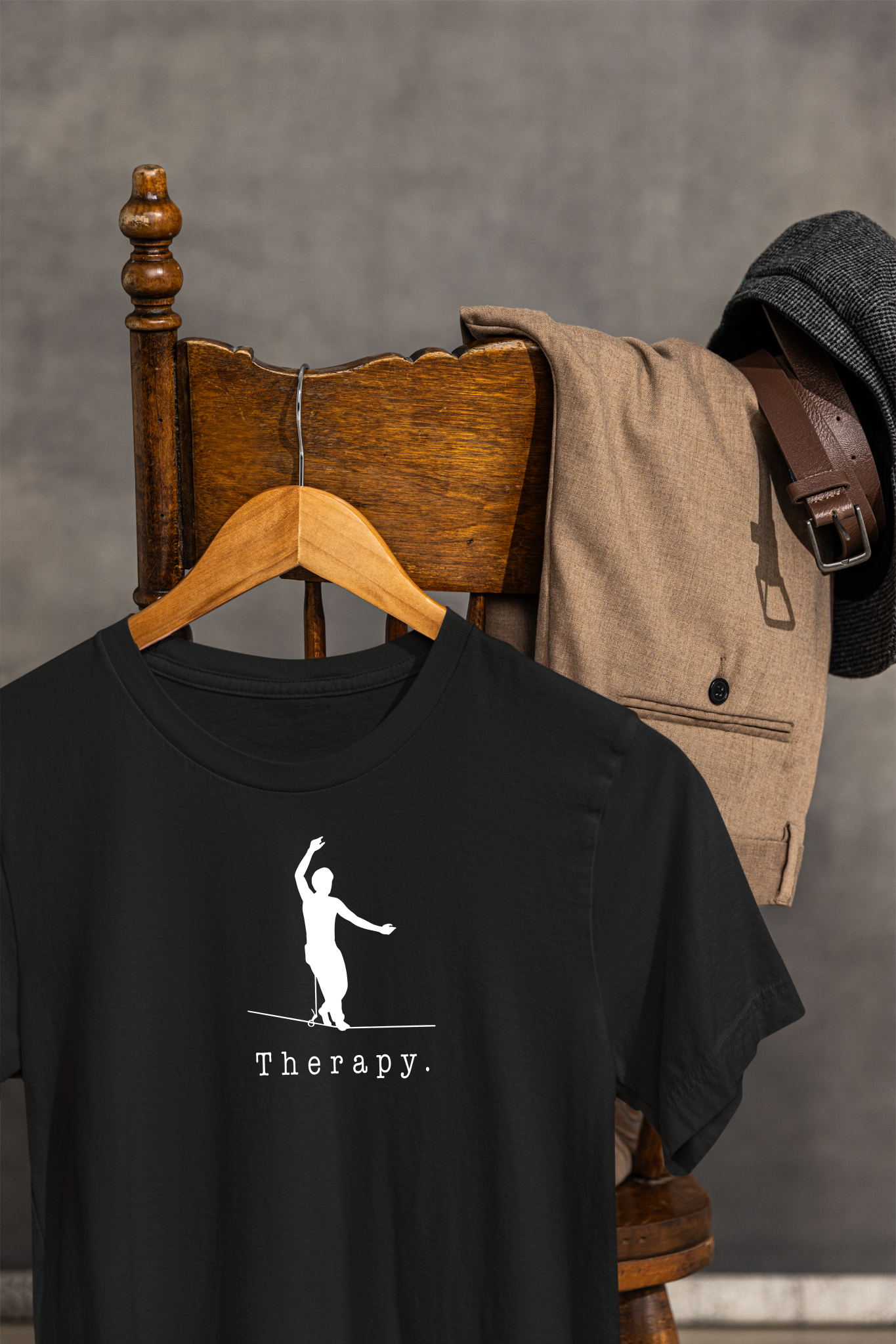 Therapy. - Slackline/Highline T-Shirt | Slackline Therapy Design Shirt