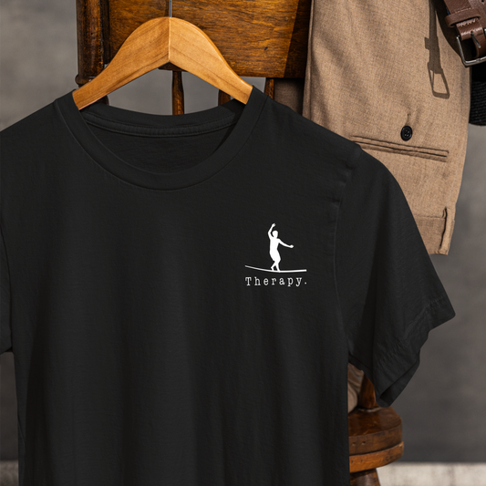 Therapy. - Slackline/Highline T-Shirt | Relax in this Slackline Therapy Design Shirt