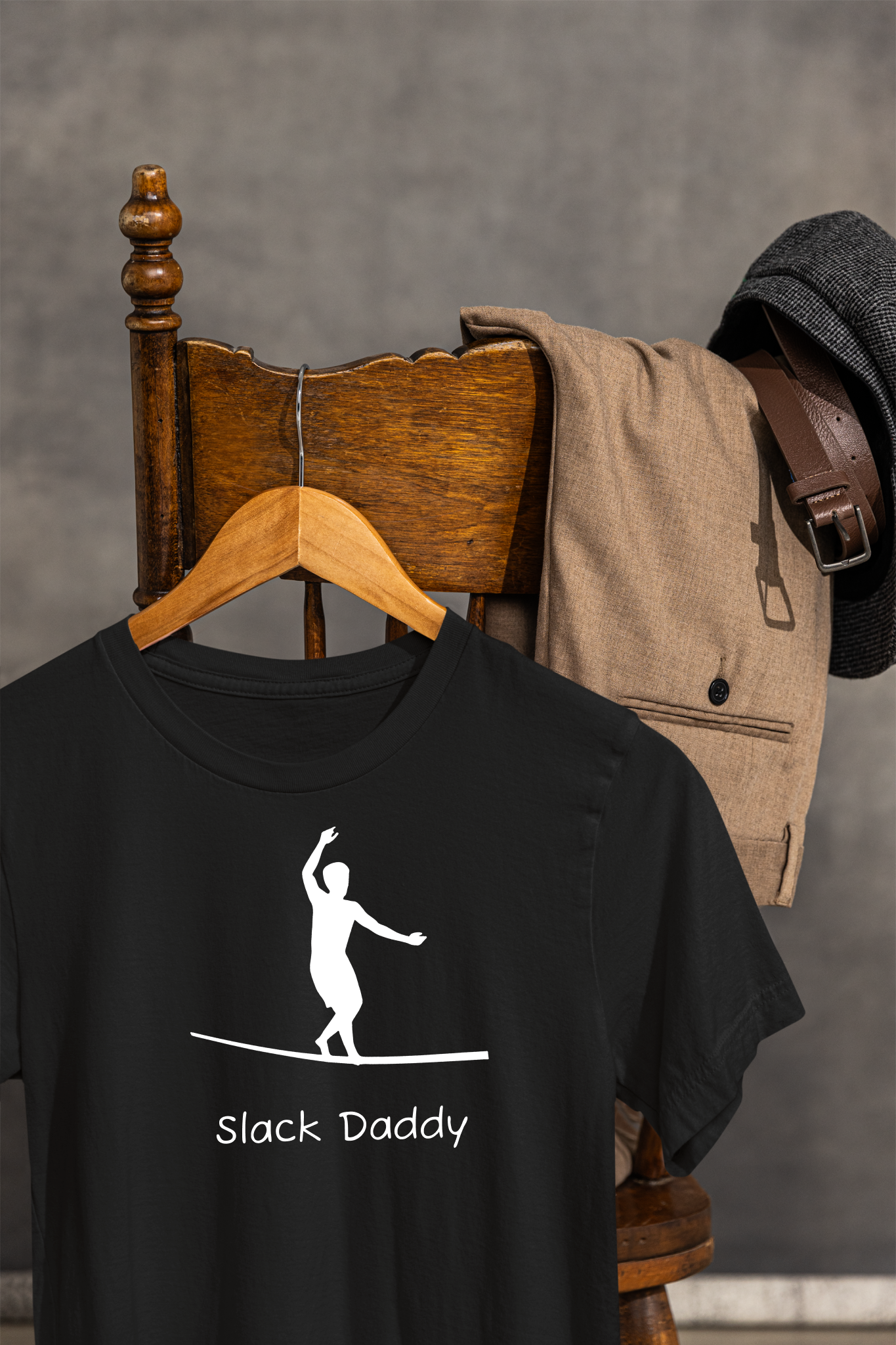 "Slack Daddy" Slackline/Highline T-Shirt | Cool Slackline Design Shirt for Dads Who Highline/Slackline