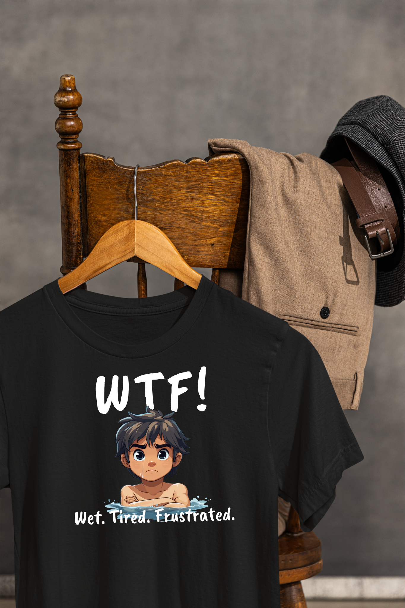 "WTF! Wet Tired Frustrated" Swim Shirt | Funny Swimmer T-Shirt