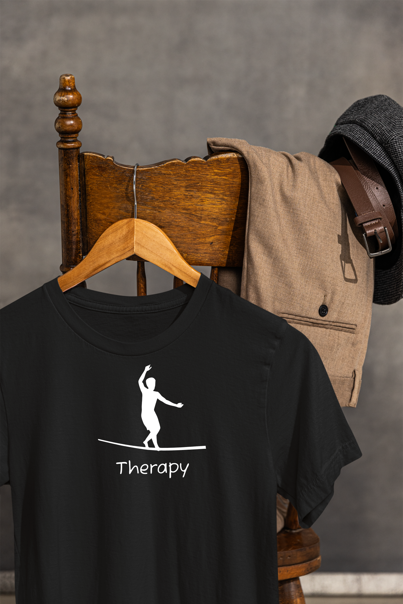 Therapy. - Slackline/Highline T-Shirt | Slackline Therapy Design Shirt