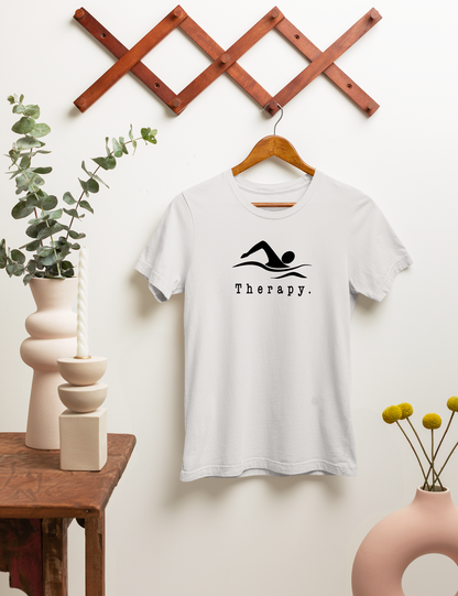 "Therapy" Swimming Shirt | Swim Therapy Design Shirt - Relaxing Swim Tee