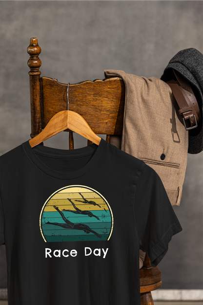 "Race Day" - Swim Shirt | Retro Vintage Style Swimming T-Shirt for RACE DAY!