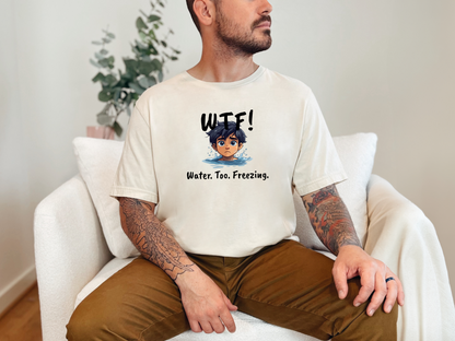 "WTF! Water Too Freezing" Swim Shirt | Funny Swimmer T-Shirt