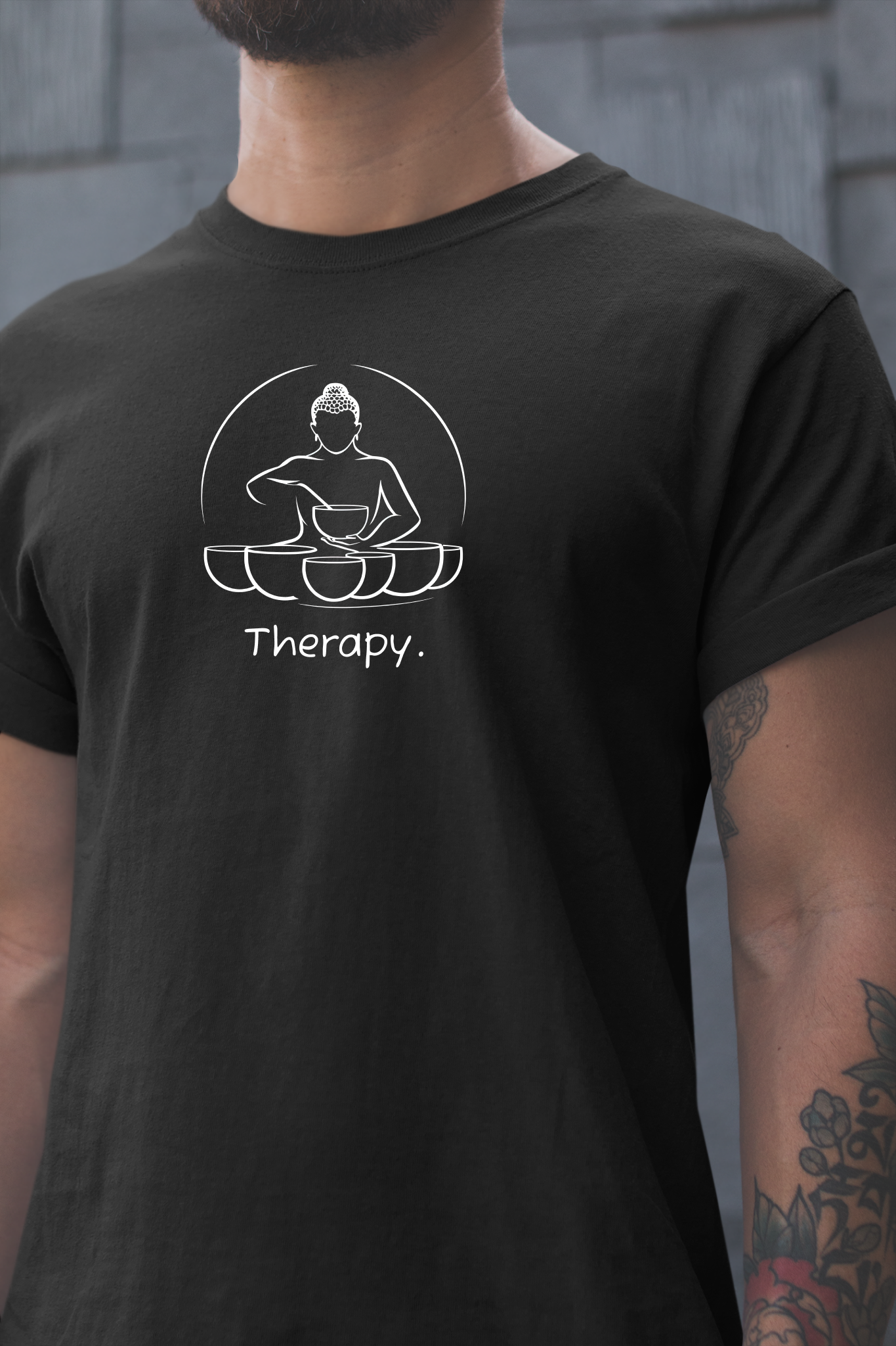 Therapy Tee: Sound Healing Therapy T-Shirt, Crystal Sound Bowls Shirt