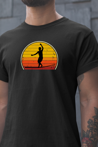 Retro Sunset Slackline T-Shirt | Vintage Inspired Slackline/Highline Shirt