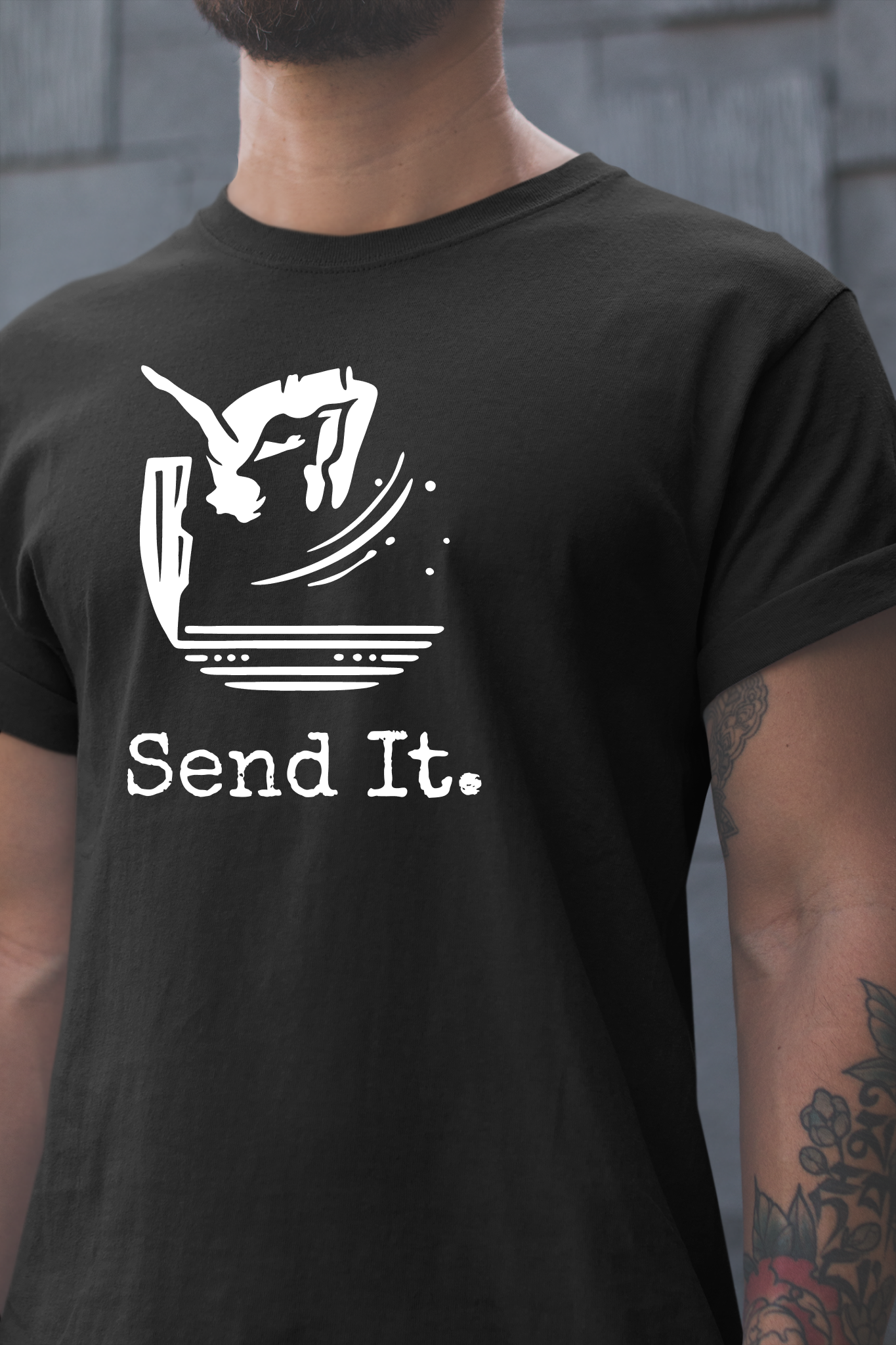 "Send It" Cliff Jumping T-shirt for Cliff Jumpers | Outdoorsy Adventure Lover Shirt