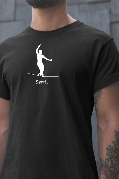 "Sent" Highline T-Shirt | Cool, Minimalistic Silhouette Design Shirt for Slackline/Highline Lovers