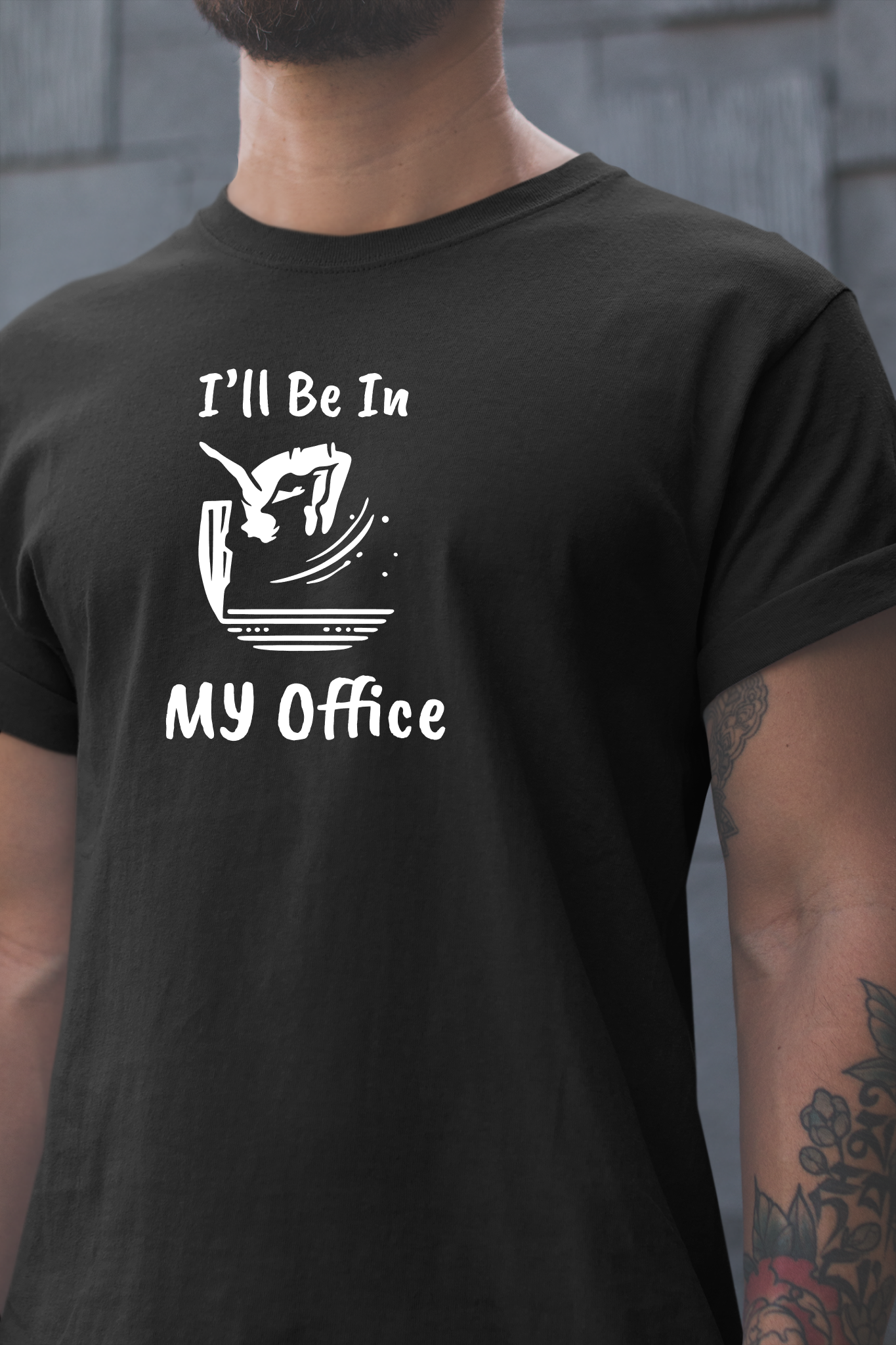 "Ill Be In My Office" Cliff Jumping T-Shirt | Funny Shirt for Outdoor Enthusiast and Adventure Seekers