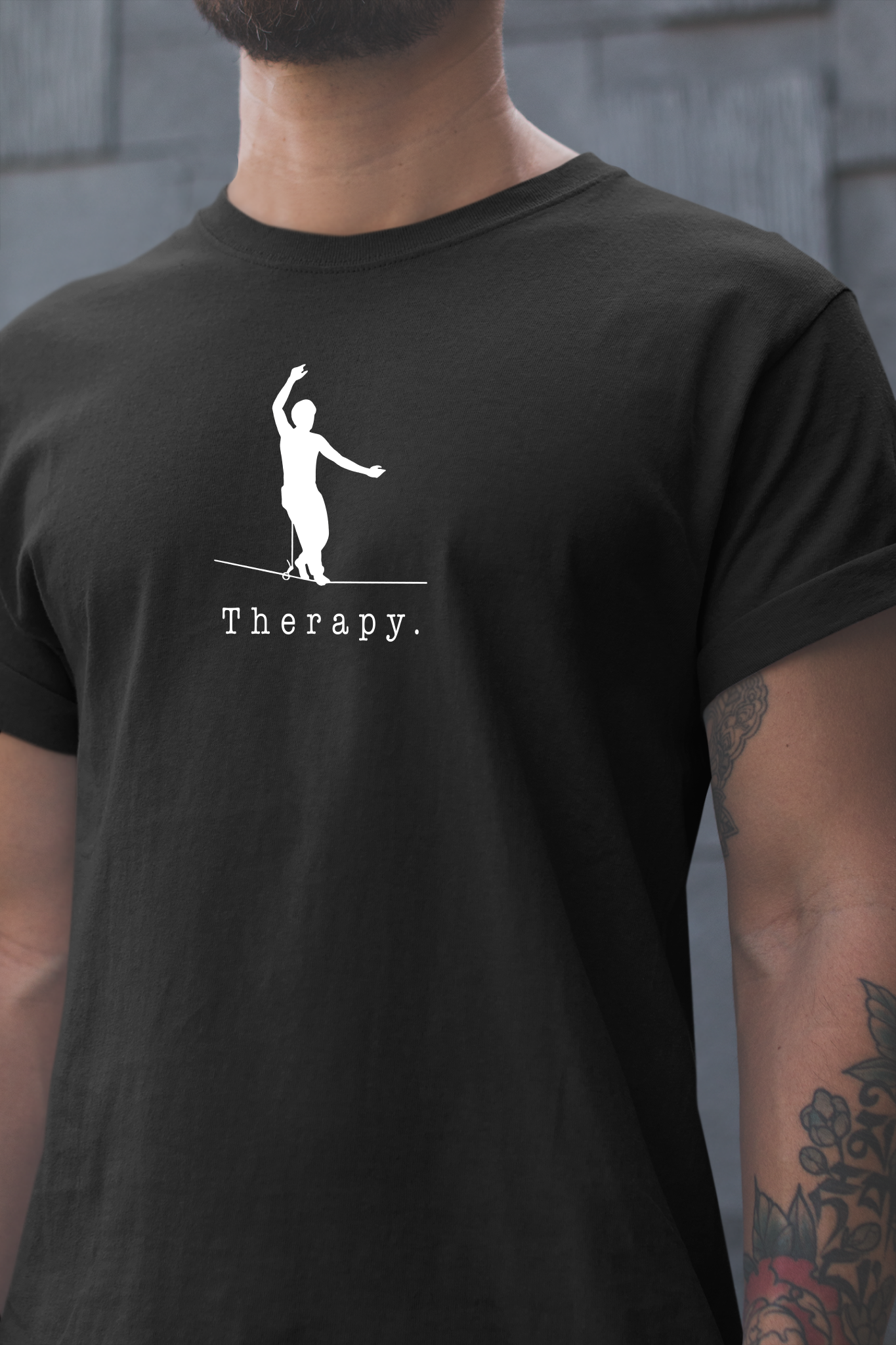 Therapy. - Slackline/Highline T-Shirt | Slackline Therapy Design Shirt