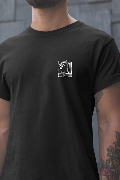 Cliff Jumping T-shirt for Cliff Jumpers - Minimalist Pocket Tee Design