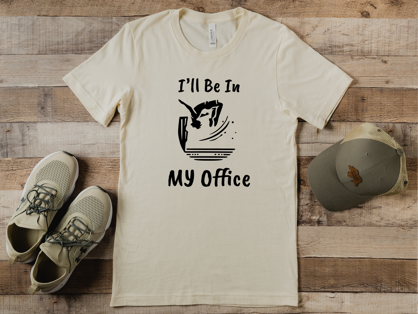 "Ill Be In My Office" Cliff Jumping T-Shirt | Funny Shirt for Outdoor Enthusiast and Adventure Seekers