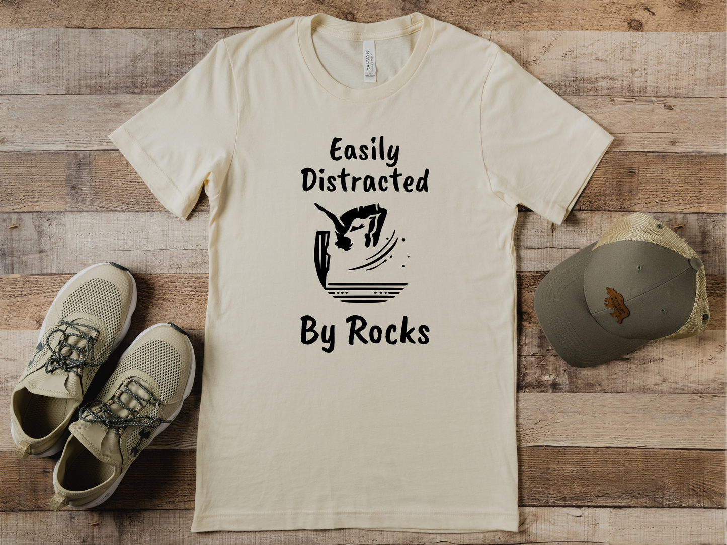 "Easily Distracted by Rocks" Cliff Jumping T-shirt | Funny Shirt for Outdoor Enthusiasts