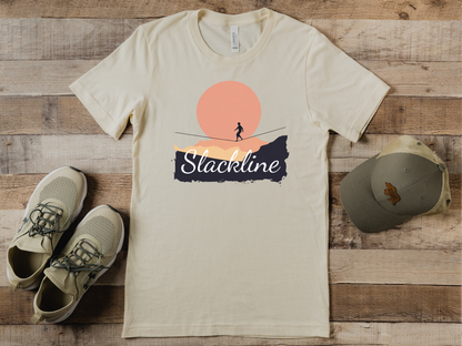 "Slackline" - Slackline/Highline T-Shirt | Simple, Modern Slackline Shirt