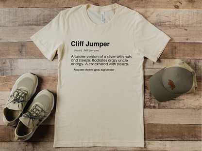 Cliff Jumper Definition Shirt - Funny Death Dive Cliff Jumping T-shirt