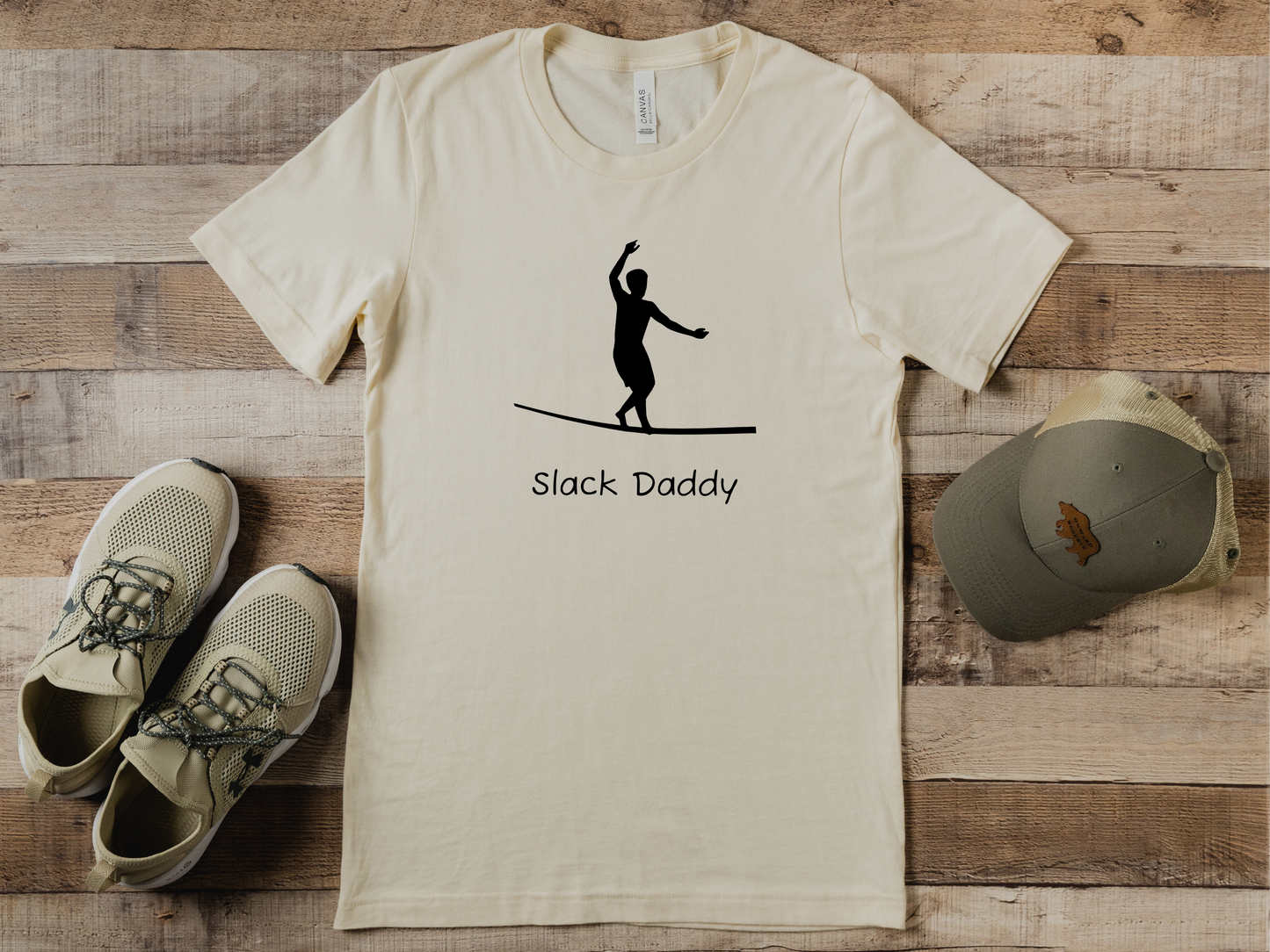 "Slack Daddy" Slackline/Highline T-Shirt | Cool Slackline Design Shirt for Dads Who Highline/Slackline