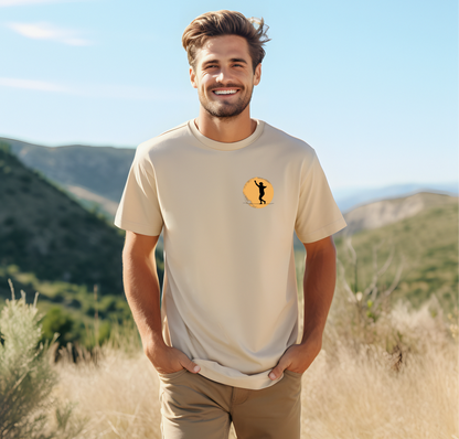 Slackline Shirt - Silhouette Moon Chest Icon - Cool, Minimalist Slackline/Highline T-Shirt