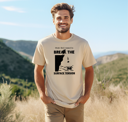 "Break The Surface Tension" - Cliff Jumping Rock Throw | Funny Cliff Jumping Shirt