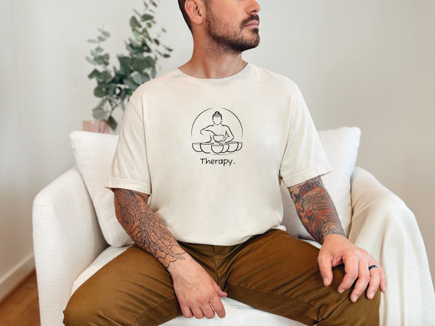 Therapy Tee: Sound Healing Therapy T-Shirt, Crystal Sound Bowls Shirt