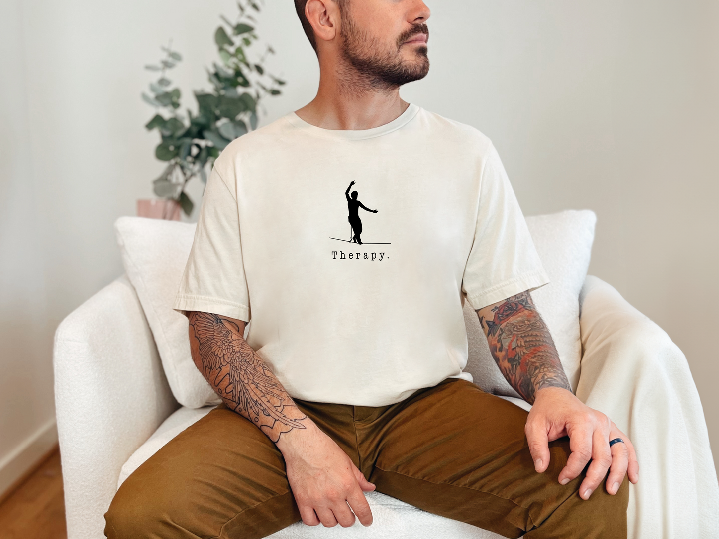 Therapy. - Slackline/Highline T-Shirt | Slackline Therapy Design Shirt