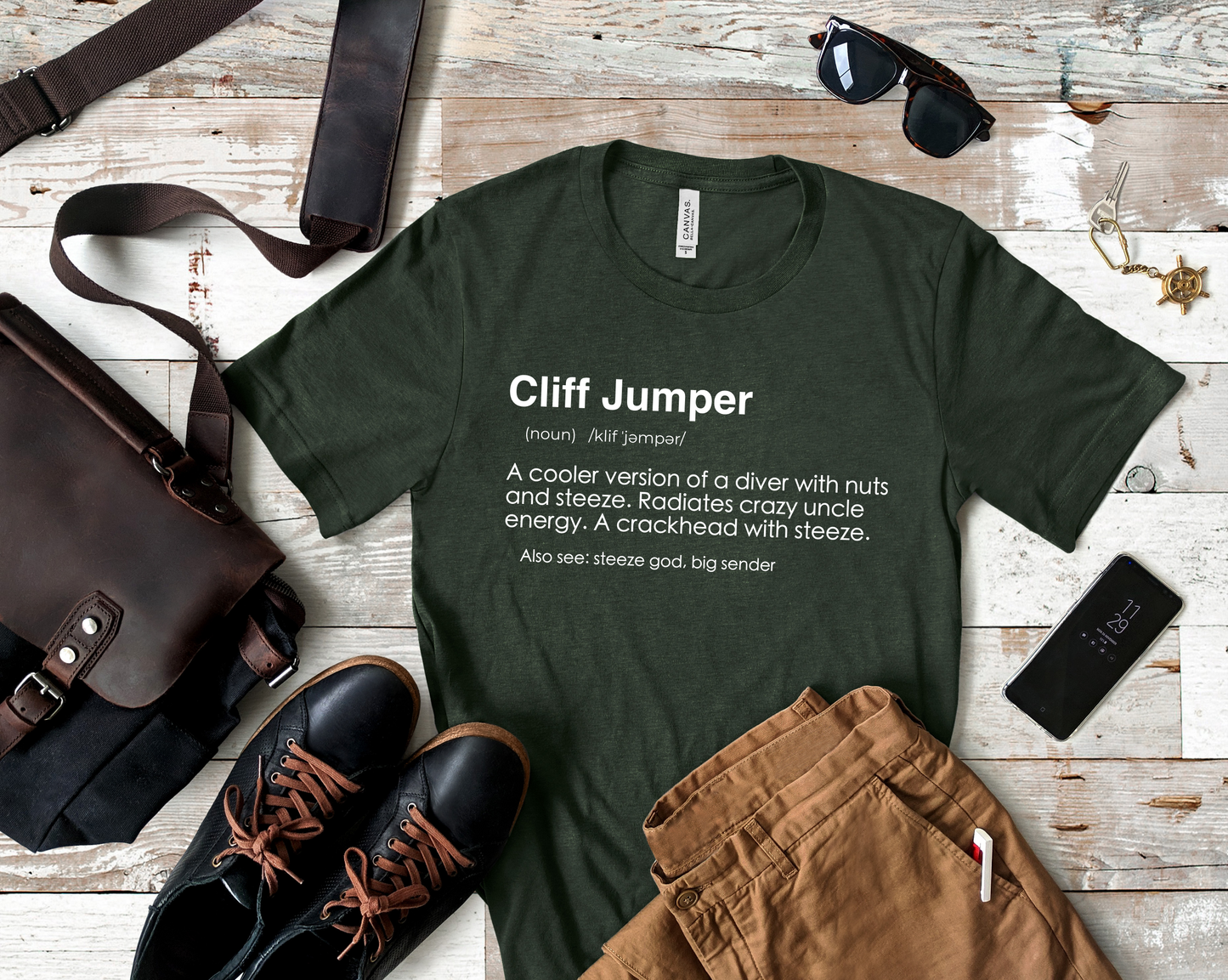 Cliff Jumper Definition Shirt - Funny Death Dive Cliff Jumping T-shirt