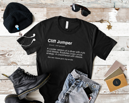 Cliff Jumper Definition Shirt - Funny Death Dive Cliff Jumping T-shirt