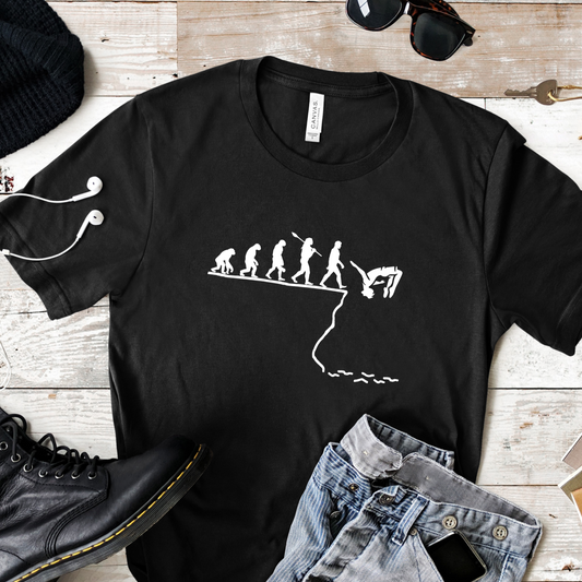 Evolution of Man ==>> Cliff Jump | Cliff Jumping T-Shirt for Thrill Seekers