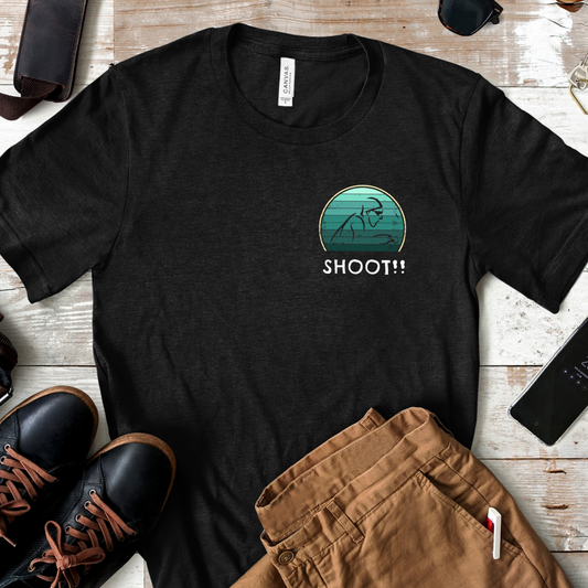 "SHOOT!" - Breaststroke Swim Shirt | Retro Vintage Style Swimming T-Shirt