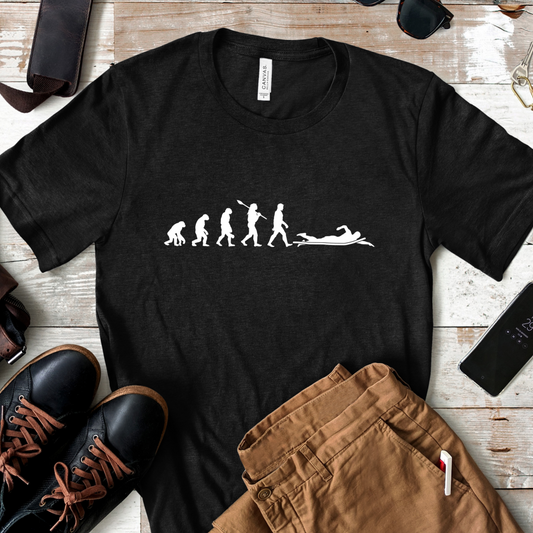 Evolution of Man ==>> Swimmer | Swimming T-Shirt | Swim Evolution Shirt