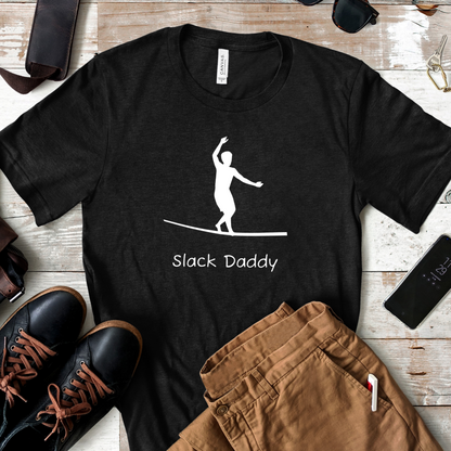 "Slack Daddy" Slackline/Highline T-Shirt | Cool Slackline Design Shirt for Dads Who Highline/Slackline