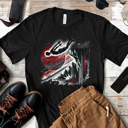 Distressed Grunge Death Diving Graphic Tee - Cliff Jumping T-Shirt | Death Diver DODs Shirt