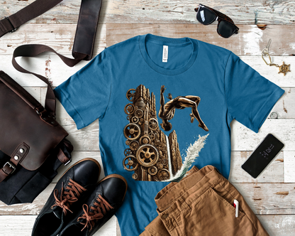 Steampunk Cliff Jumping T-Shirt | Cliff Jumper Graphic Tee