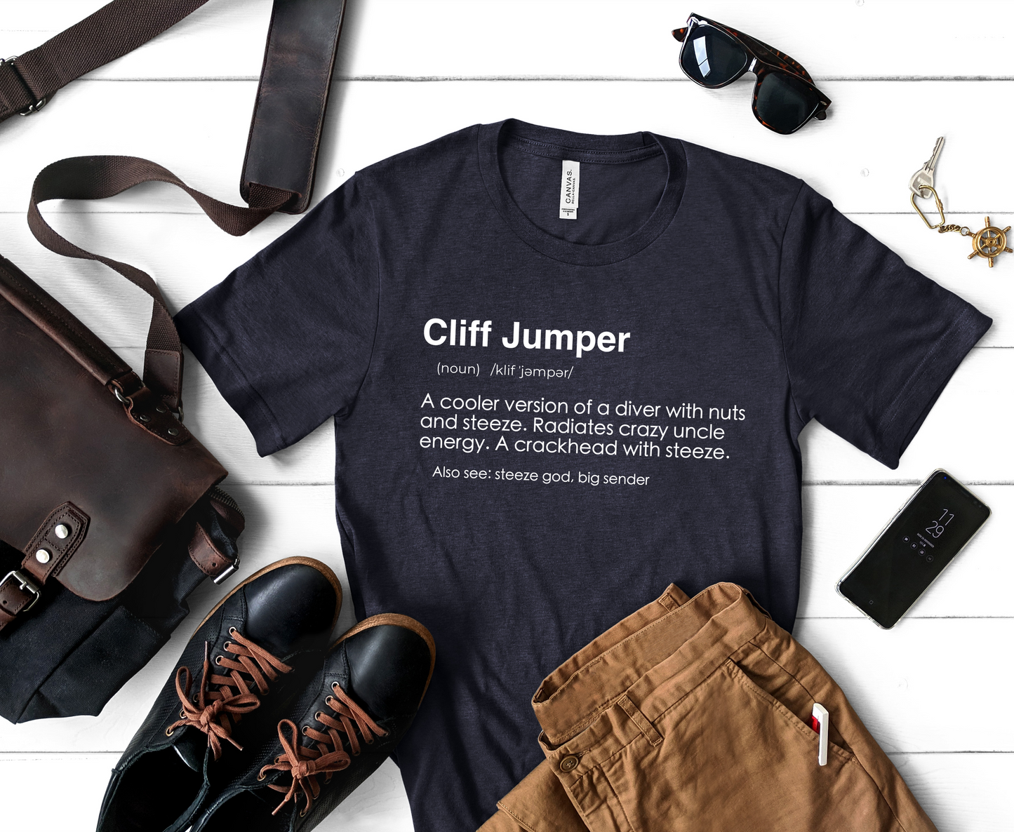 Cliff Jumper Definition Shirt - Funny Death Dive Cliff Jumping T-shirt