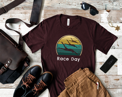 "Race Day" - Swim Shirt | Retro Vintage Style Swimming T-Shirt for RACE DAY!