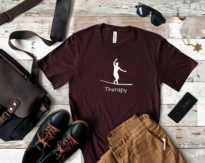 Therapy. - Slackline/Highline T-Shirt | Slackline Therapy Design Shirt