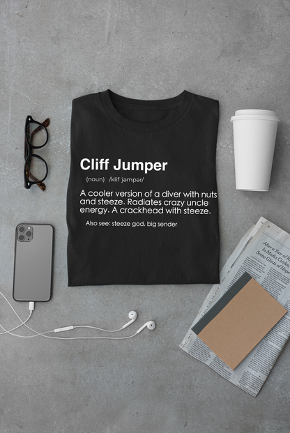 Cliff Jumper Definition Shirt - Funny Death Dive Cliff Jumping T-shirt