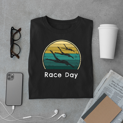 "Race Day" - Swim Shirt | Retro Vintage Style Swimming T-Shirt for RACE DAY!