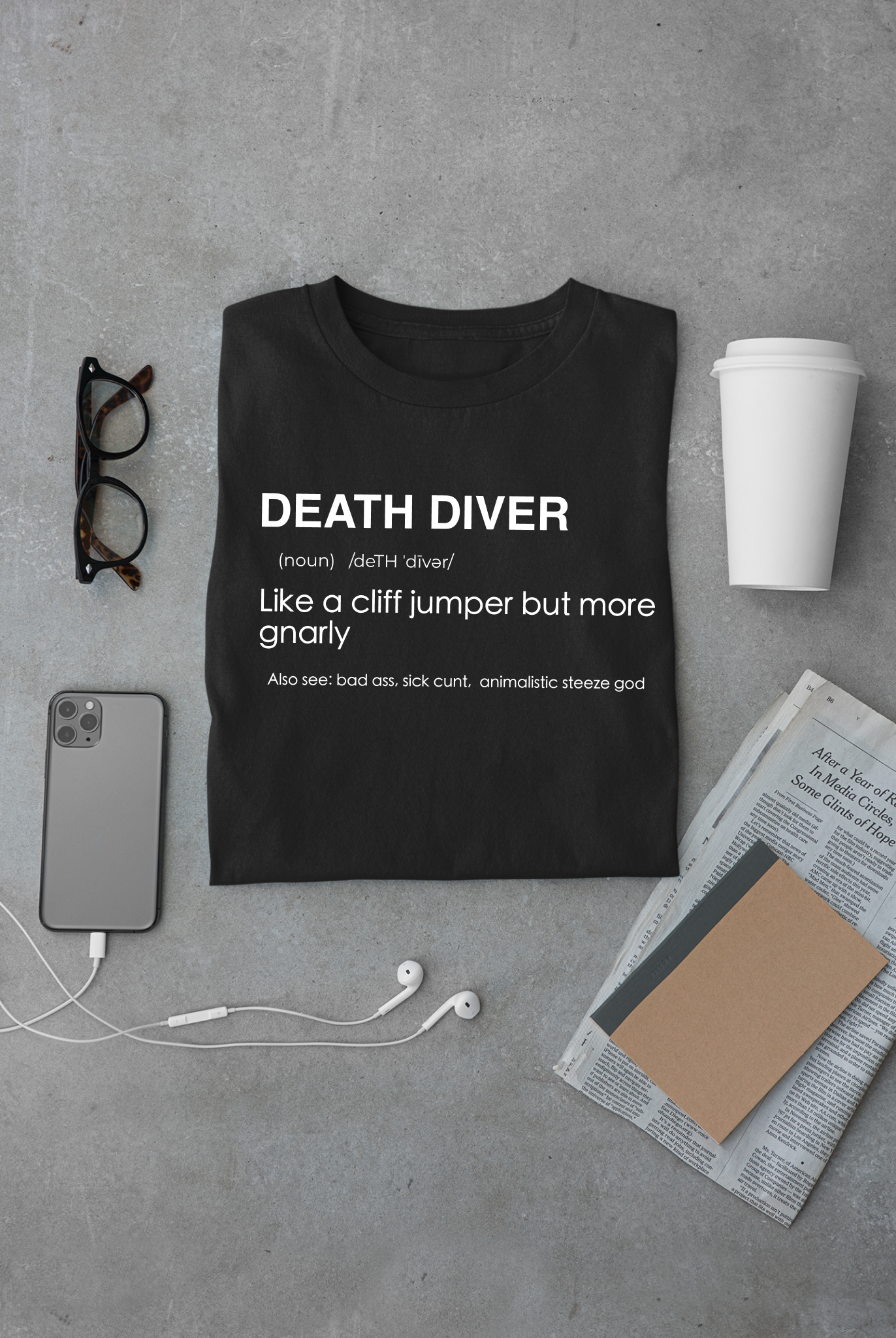 Death Diver Definition Shirt - Funny Death Dive Cliff Jumping T-shirt