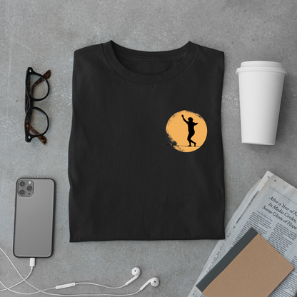 Slackline Shirt - Silhouette Moon Chest Icon - Cool, Minimalist Slackline/Highline T-Shirt