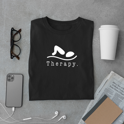 "Therapy" Swimming Shirt | Swim Therapy Design Shirt - Relaxing Swim Tee