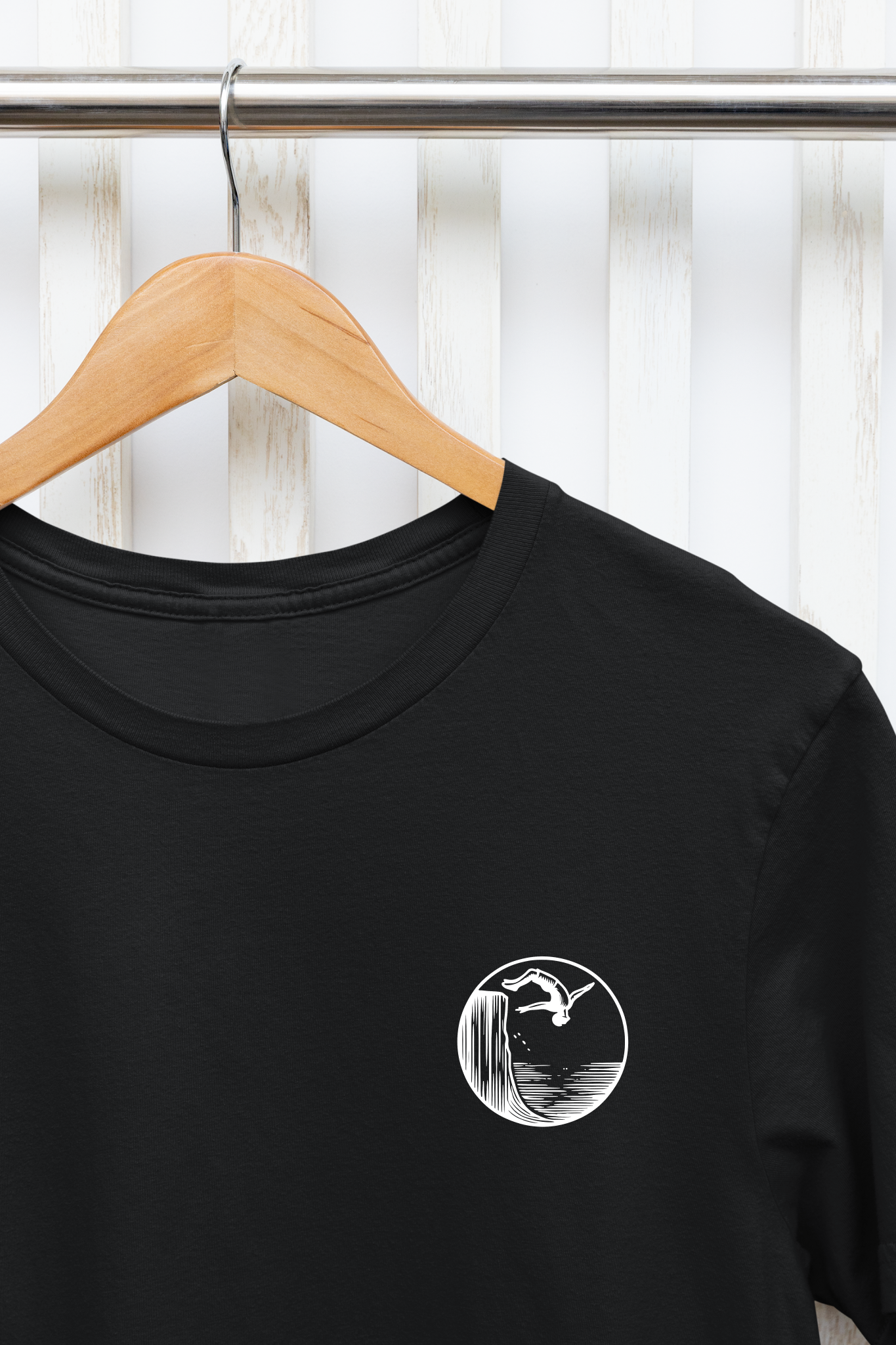 Cliff Jumping T-shirt for Cliff Jumpers - Minimalist Pocket Tee Design