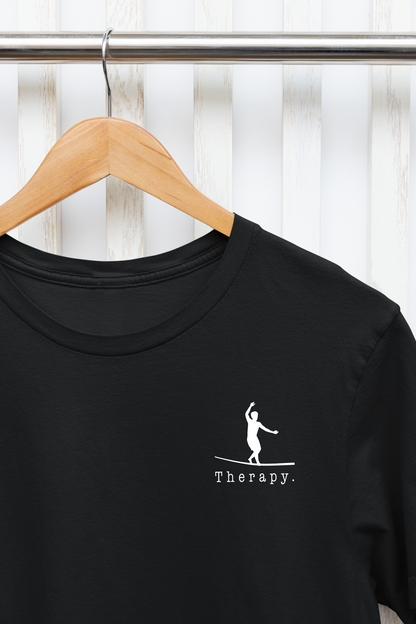 Therapy. - Slackline/Highline T-Shirt | Relax in this Slackline Therapy Design Shirt