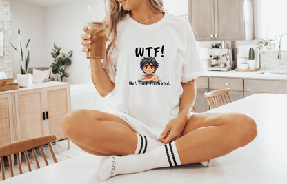 "WTF! Wet Tired Frustrated" Swim Shirt | Funny Swimmer T-Shirt